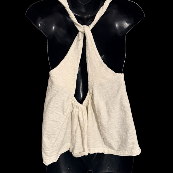 Free People White and Green Embellished Tank Top - Picture 4 of 9